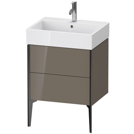 Xviu Floor Standing Vanity Unit Flannel Gray High Gloss